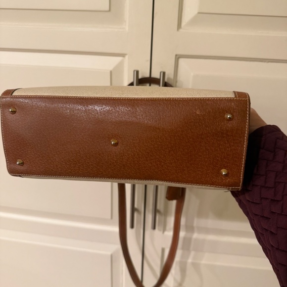 GUCCI CANVAS AND TEXTURED-LEATHER TOTE BAG DIANA - Picture 3 of 9